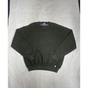 Vintage Russell Athletic Blank Sweatshirt Men’s Size XLT  Olive Green Crewneck
